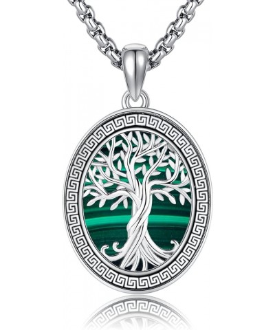 Tree Of Life Necklace 925 Sterling Silver Tree Of Life Pendant Greek Key Necklace Family Tree Of Life Jewelry Gift For Women ...